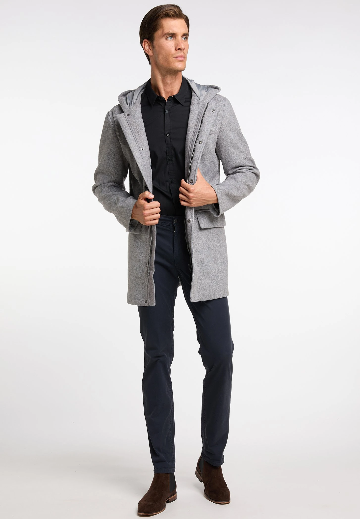 ÜbergangsCappotto CortoGrau Melange Uomo Cappotti 4DR22T0C9-C11 Dreimaster ÜbergangsCappotto CortoGrau Melange Uomo Cappotti 4DR22T0C9-C11 -Dreimaster 08c2abad423b42a08a02784784ada506