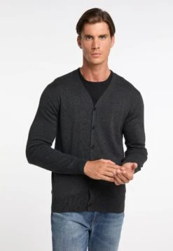 Dreimaster MarkaniCardiganDunkelgrau Melange Uomo Maglieria 4DR22Q053-C11