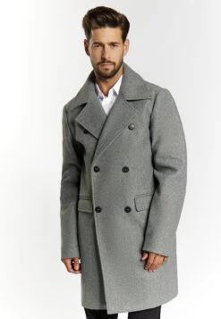 Dreimaster Cappotto Classico - Grau Melange