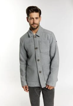 Dreimaster Übergangs Aus Gemisch IncusCappotto CortoGrau Melange Uomo Cappotti 4DR22T0DU-C11